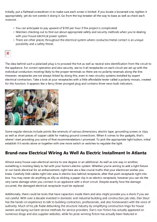Usual Electric Problems In Your House