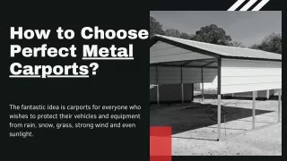 How To Choose Metal Carports?
