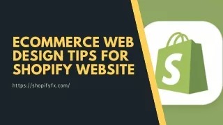ecommerce web design tips for shopify website