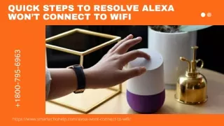 Alexa Won’t Connect to WiFi? 1-8007956963 Alexa App Helpline