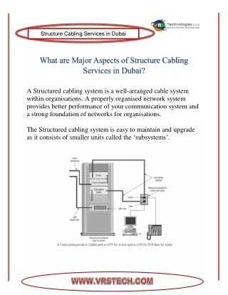 structure cabling services in dubai