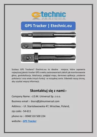GPS Tracker | Etechnic.eu
