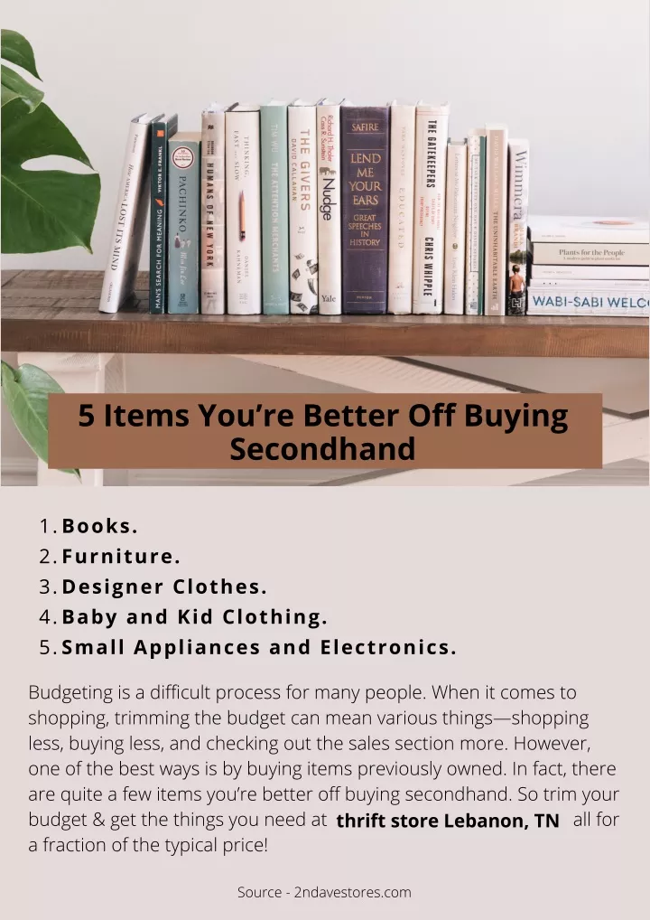 Ppt 5 Items Youre Better Off Buying Secondhand Powerpoint