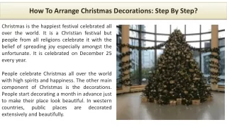 How To Arrange Christmas Decorations Step By Step