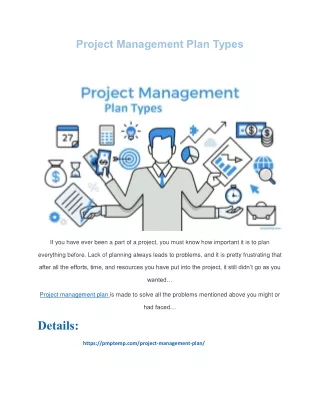 project management plan types