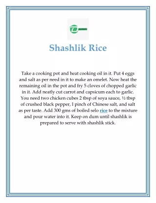 Shashlik Rice