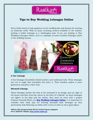 Tips to Buy Wedding Lehangas Online