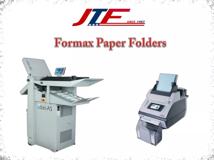 formax paper folders