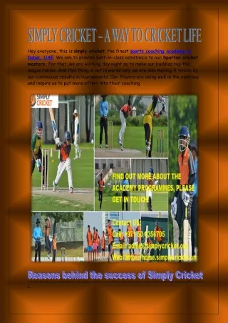 SIMPLY CRICKET - A WAY TO CRICKET LIFE