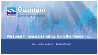 personal finance learnings from the pandemic
