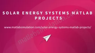 solar energy systems matlab projects