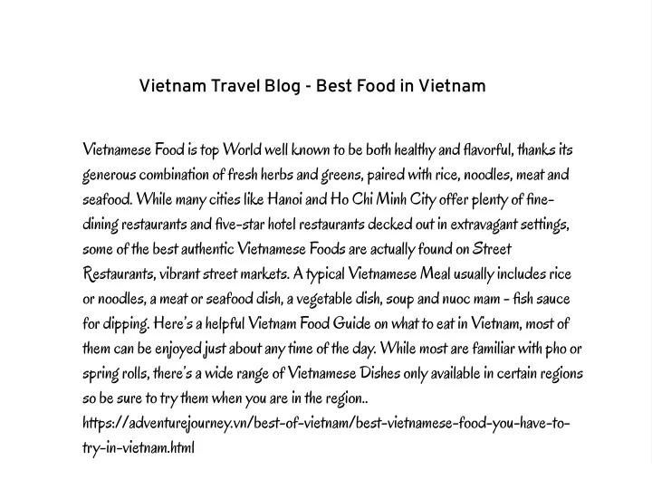 vietnam travel blog best food in vietnam