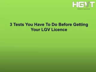 3 tests you have to do before getting your