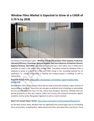 window films market is expected to grow at a cagr