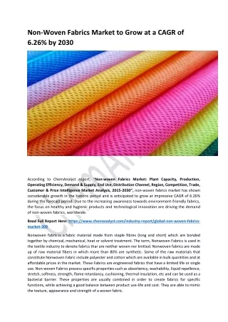 non woven fabrics market to grow at a cagr