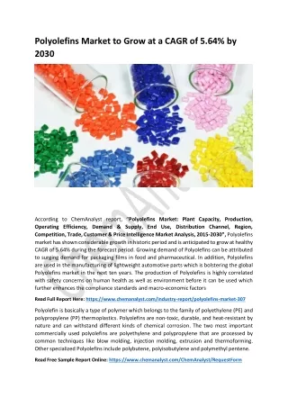 polyolefins market to grow at a cagr