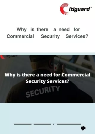 Why is there a need for Commercial Security Services