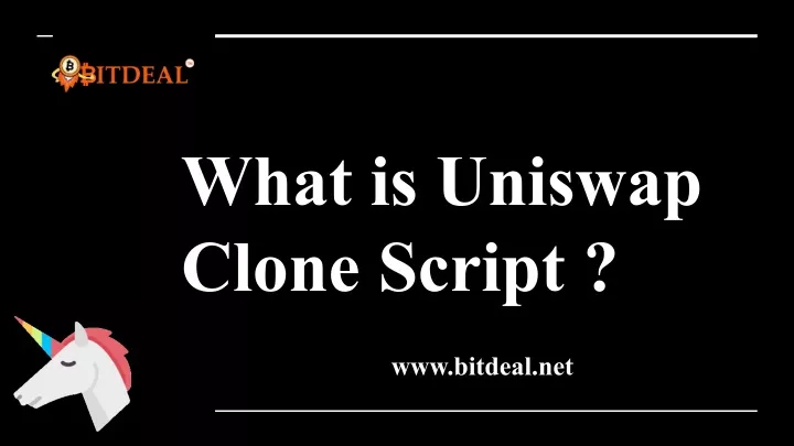 what is uniswap clone script