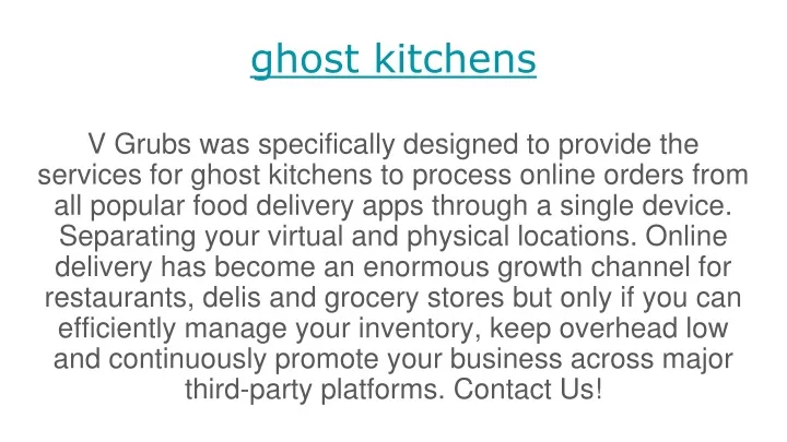 ghost kitchens