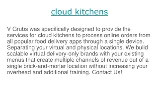 cloud kitchens