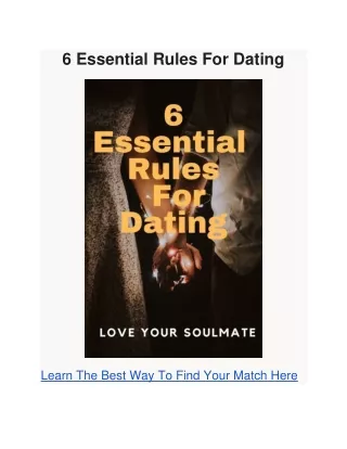 6 Essential Rules For Dating21