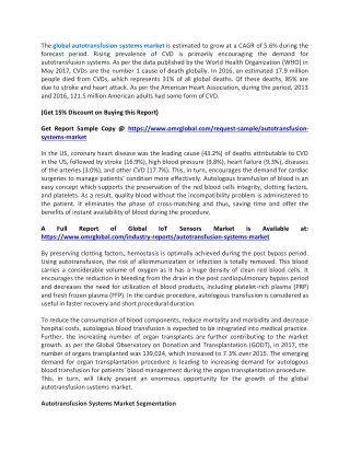 the global autotransfusion systems market