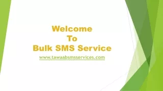 Bulk SMS Service Provider | Tawaab SMS Services