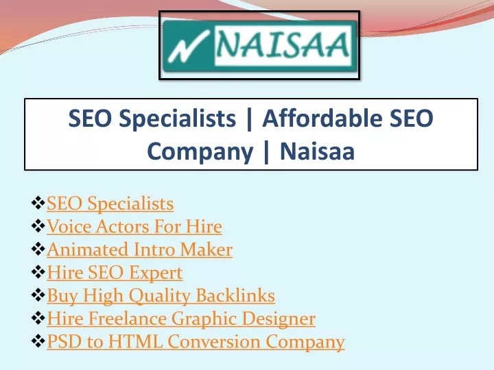 seo specialists affordable seo company naisaa