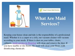 what are maid services