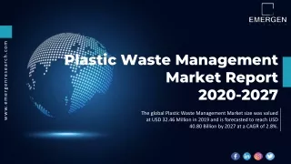 Plastic Waste Management Market Outlook, Demand, Share by 2027