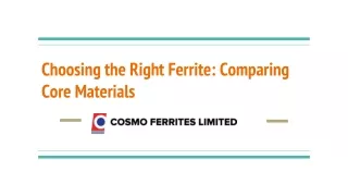 choosing the right ferrite comparing core