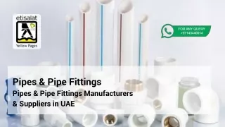 Pipes & Pipe Fitting Suppliers & Manufacturers