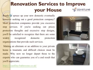 Renovation Services to Improve your House