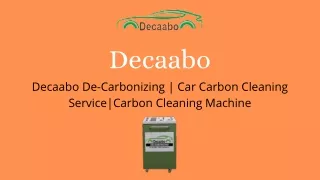 Car Carbon Cleaning Machine  Decaabo