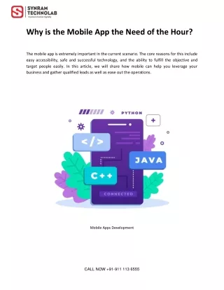 Why is the Mobile App So Important For Business