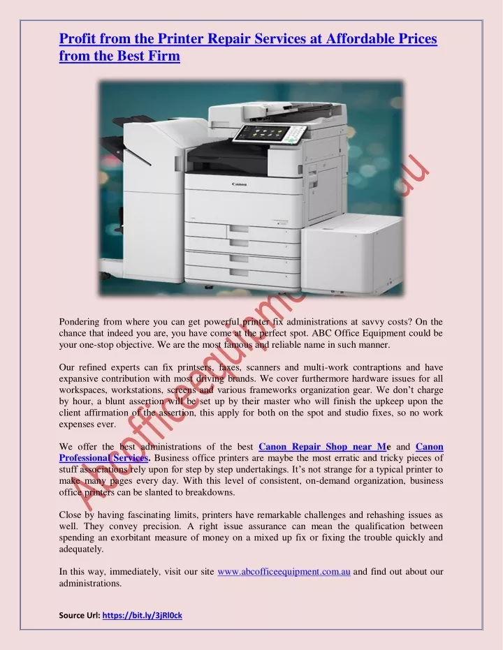 profit from the printer repair services