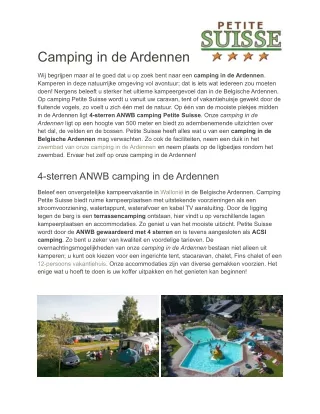 camping in de ardennen