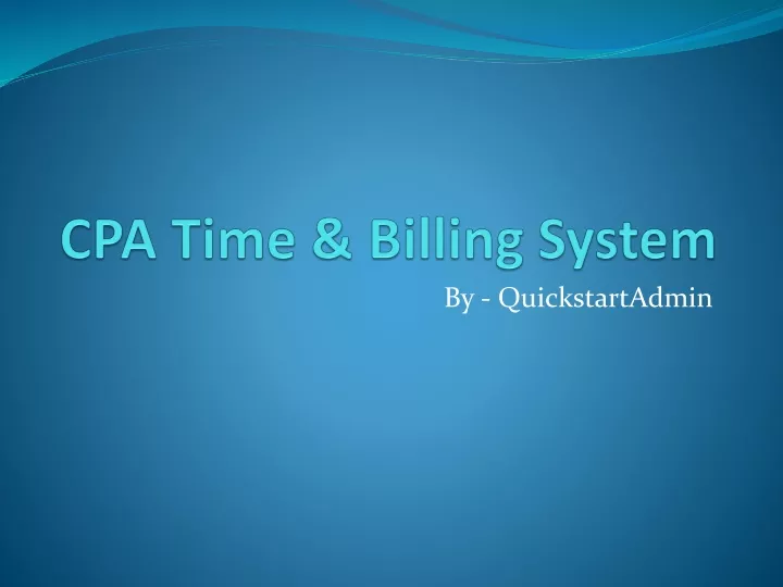 cpa time billing system