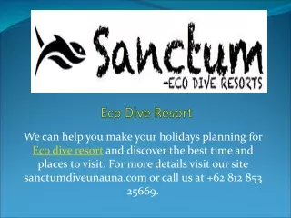 Eco Dive Resort