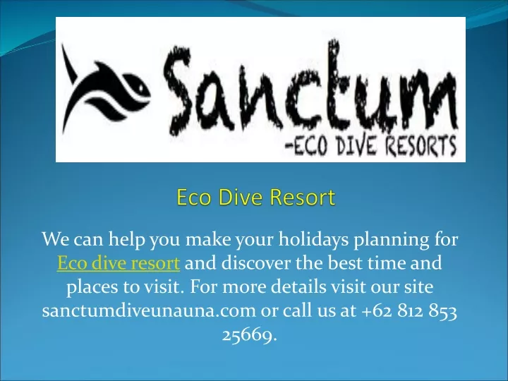 eco dive resort