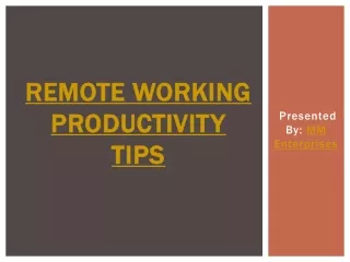 remote working productivity t ips