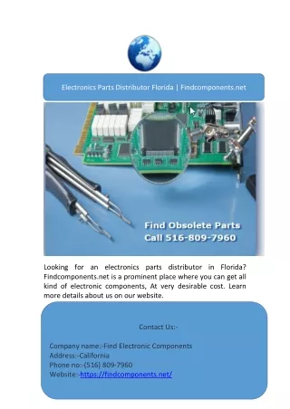electronics parts distributor florida