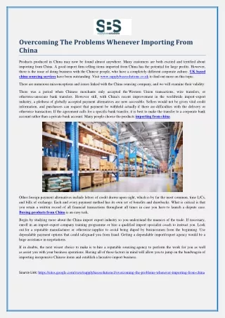 overcoming the problems whenever importing from