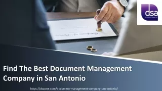 Find The Best Document Management Company In  San Antonio