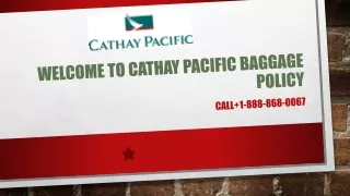 Cathay Pacific Baggage Policy