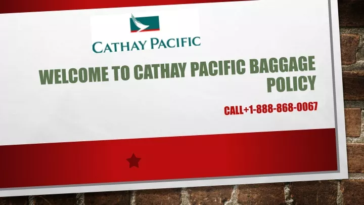 welcome to cathay pacific baggage policy