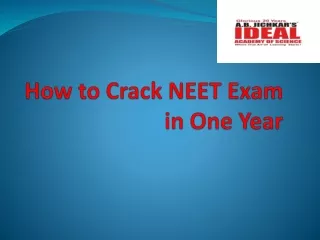 how to crack neet exam in one year