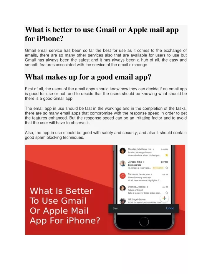 what is better to use gmail or apple mail