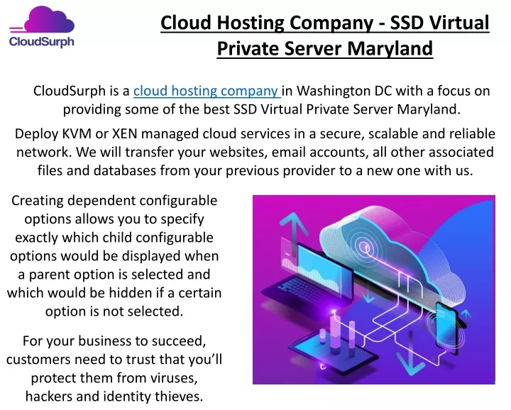 cloud hosting company ssd virtual private server