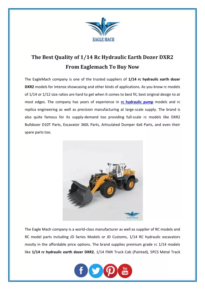 the best quality of 1 14 rc hydraulic earth dozer